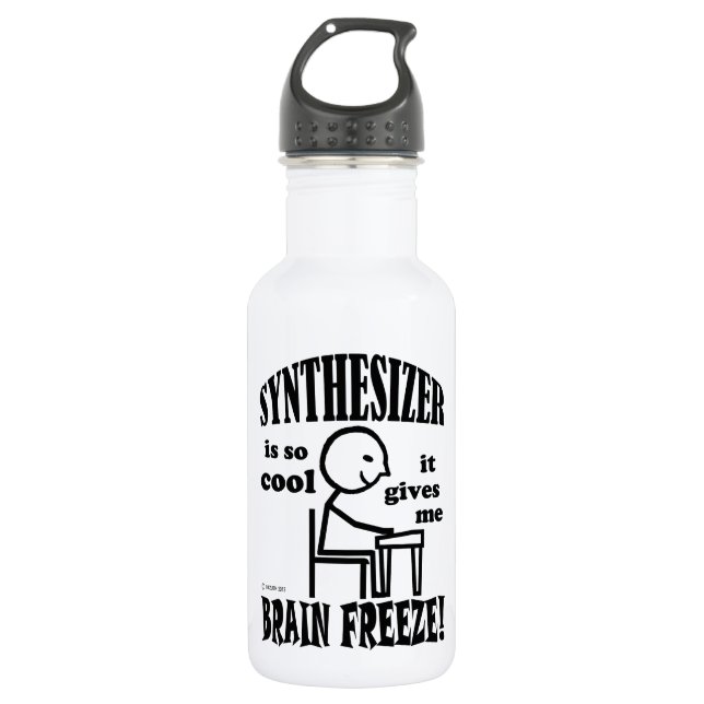 Synthesizer, Brain Freeze Edelstahlflasche (Vorderseite)