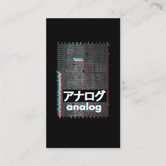Synthesizer Glitch japanisches Analog Modular Synt Visitenkarte (Vorderseite)
