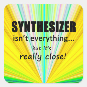 Synthesizer ist nicht alles Square Sticker