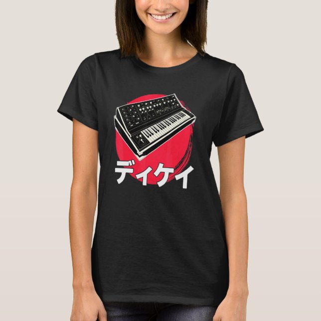 Synthesizer Japanischer Analogsynthwave Techno Syn T-Shirt (Vorderseite)