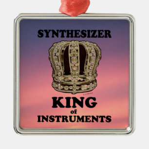 Synthesizer King of Instruments Ornament Aus Metall