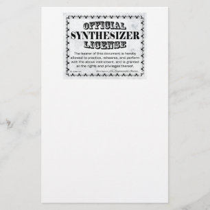 Synthesizer-Lizenz Briefpapier