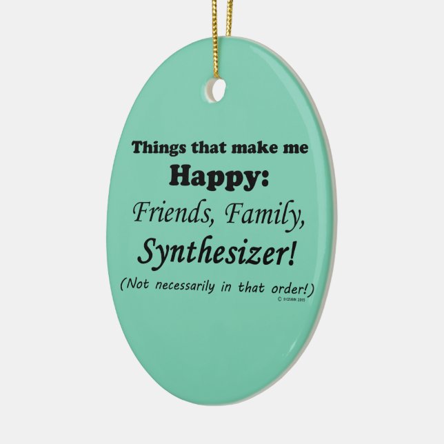 Synthesizer macht mich glücklich keramik ornament (Links)