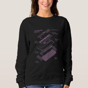Synthesizer-Musikerin für elektronische Musik p Sweatshirt