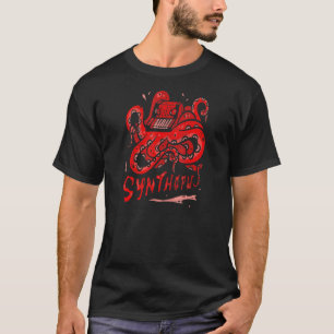 Synthesizer Octopus Analog DJ Nerd Producer Daw Sy T-Shirt