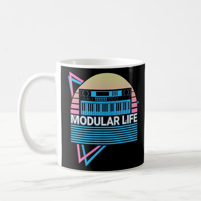 Synthesizer Synth Electronic Musician Modular Life Kaffeetasse (Links)