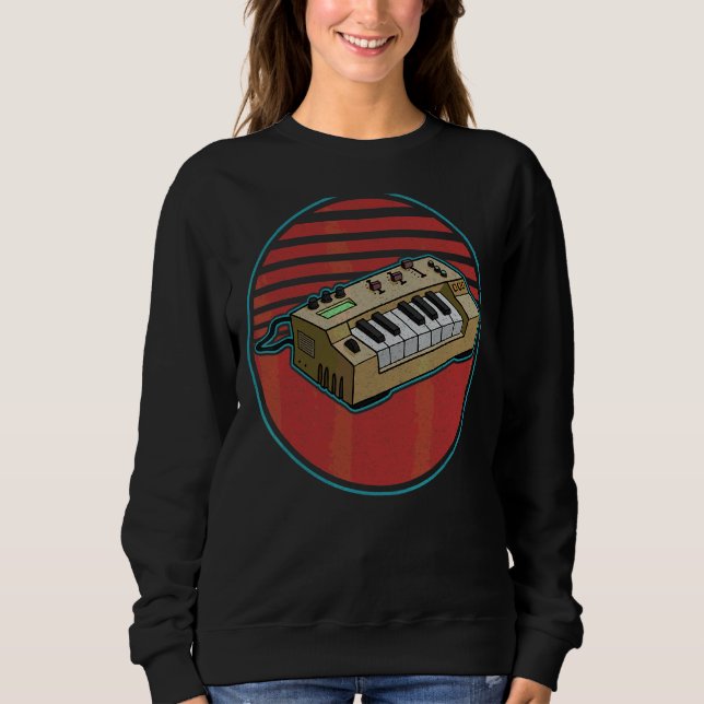 Synthesizer Synth Keyboard Electronic Musicians Mo Sweatshirt (Vorderseite)