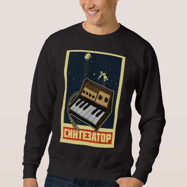Synthesizer Synth Keyboard Electronic Musicians Mo Sweatshirt (Vorderseite)