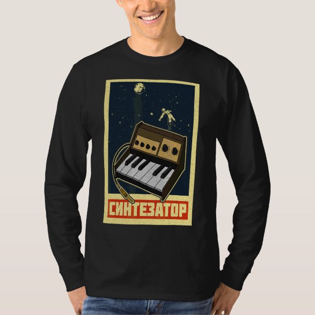 Synthesizer Synth Keyboard Electronic Musicians Mo T-Shirt (Vorderseite)