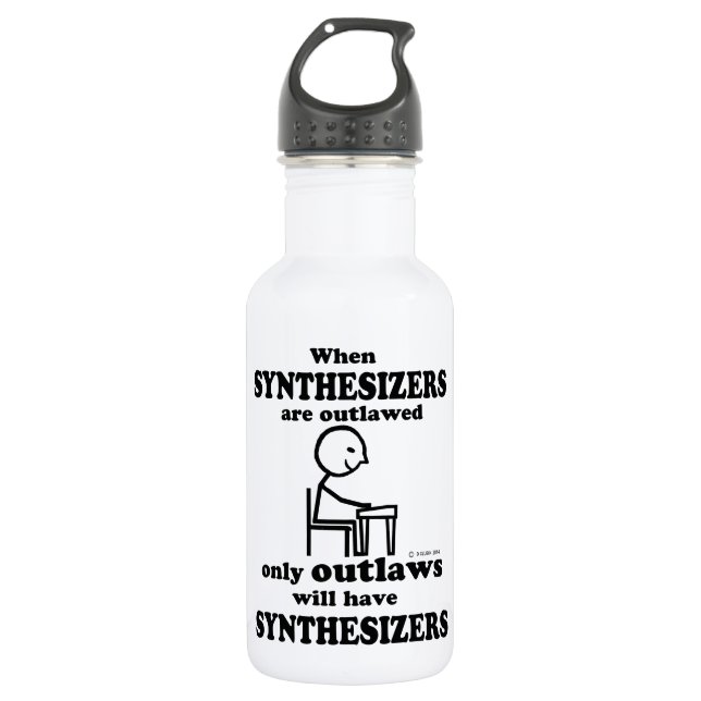 Synthesizer Trinkflasche (Vorderseite)