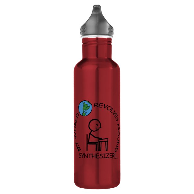 Synthesizer - Weltumdrehungen um robusten Steg Edelstahlflasche (Rechts)