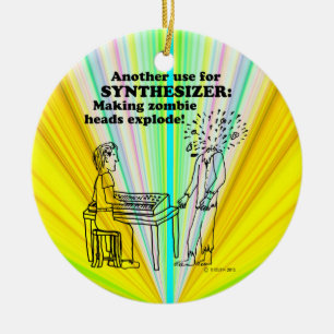 Synthesizer Zombie Explode Keramik Ornament
