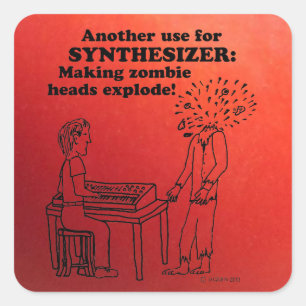 Synthesizer Zombie Explode Square Sticker