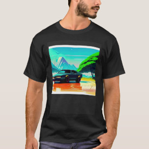 Synthwave Car outrun retrowave futuresynth scfi T-Shirt