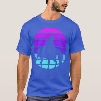 Synthwave Cowboy Horse Wrangler Gift Girl T-Shirt