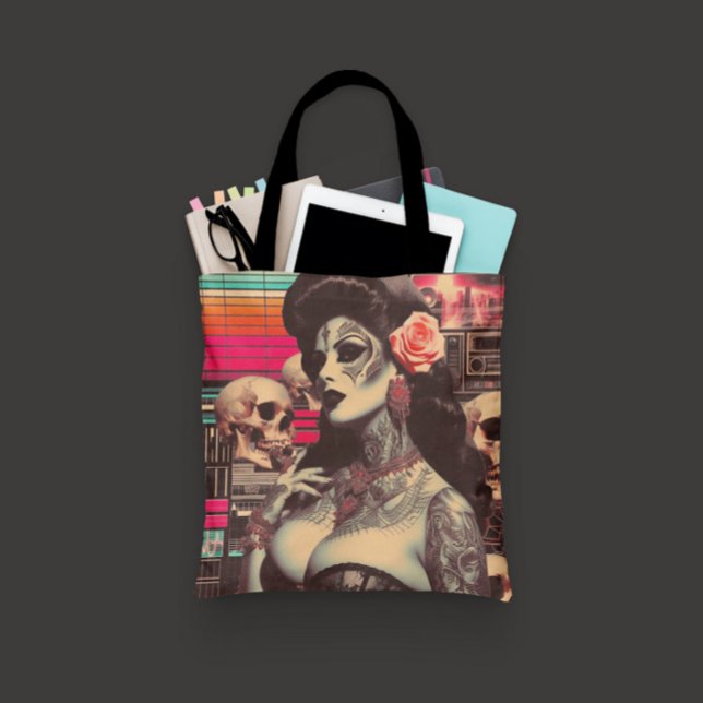 Synthwave Gruselige Pin-up Tasche (Von Creator hochgeladen)