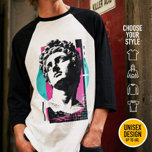 Synthwave Kolossser Moderner Christlicher Retro Ra T-Shirt