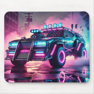 Synthwave Mad Max Apokalypse Car Mousepad