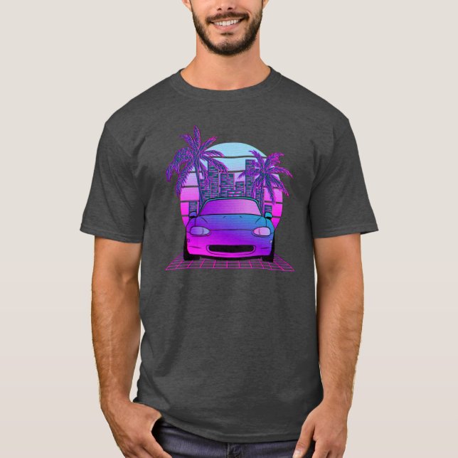 Synthwave Miata NB T-Shirt (Vorderseite)