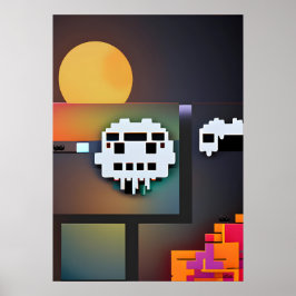 Synthwave Neuralität Modernist Poster