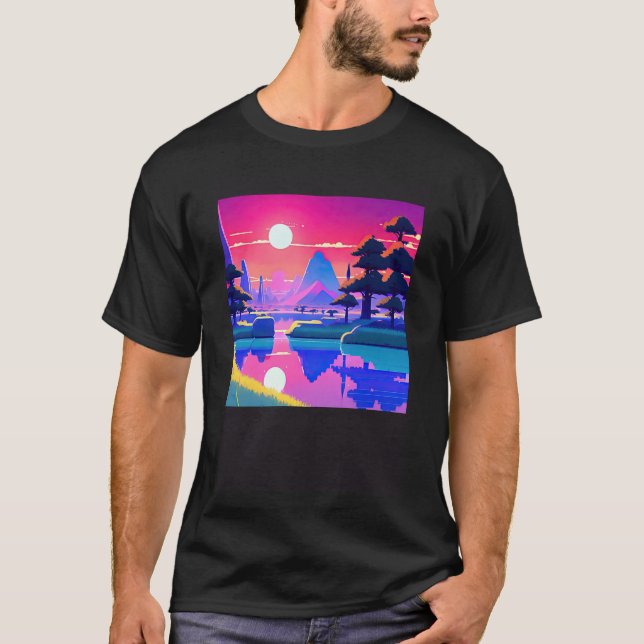 Synthwave-Outrun Retrowave-futuresynth sci 11 T-Shirt (Vorderseite)