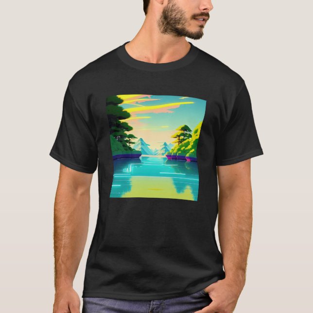 Synthwave outrun retrowave futuresynth sci 3 T-Shirt (Vorderseite)