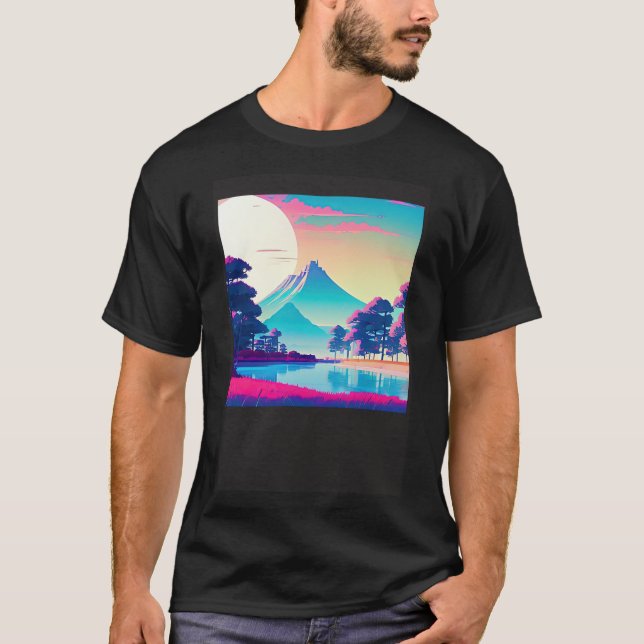 Synthwave outrun retrowave futuresynth sci 8 T-Shirt (Vorderseite)