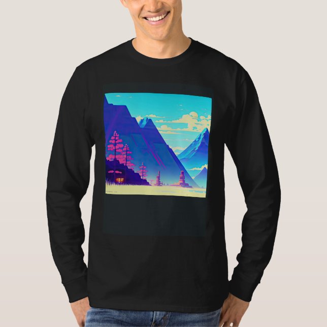 Synthwave outrun retrowave futuresynth sci fi  12 T-Shirt (Vorderseite)