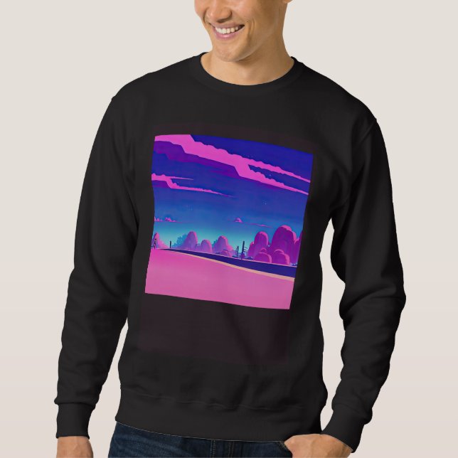 Synthwave outrun retrowave futuresynth sci fi  20 sweatshirt (Vorderseite)