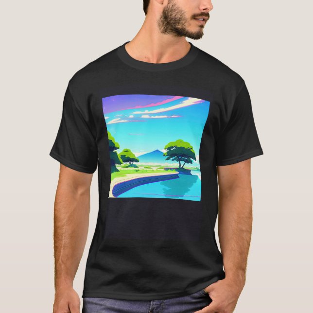 Synthwave outrun retrowave futuresynth sci fi 32 T-Shirt (Vorderseite)