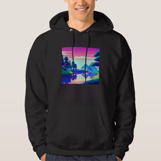 Synthwave outrun retrowave futuresynth sci fi  81 hoodie (Vorderseite)