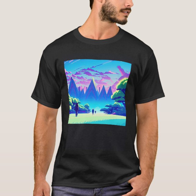 Synthwave outrun retrowave futuresynth sci fi 89 T-Shirt (Vorderseite)