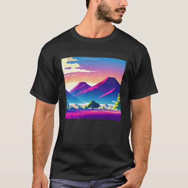Synthwave outrun retrowave futuresynth sci fi T-Shirt (Vorderseite)