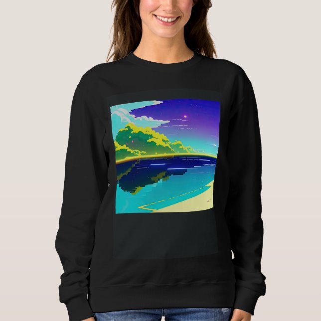 Synthwave Outrun Retrowave Futuresynth Science-Fic Sweatshirt (Vorderseite)