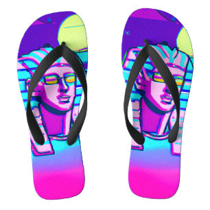 Synthwave-Pharao Flip Flops