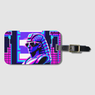 Synthwave-Pharao Gepäckanhänger