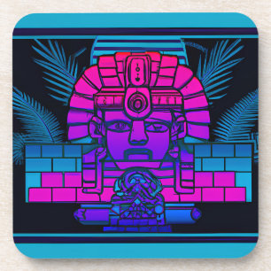 Synthwave Pharaoh Getränkeuntersetzer