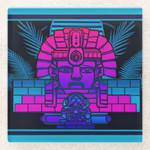 Synthwave Pharaoh Glasuntersetzer