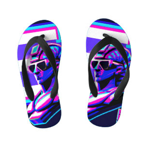 Synthwave Pharaoh Kinderbadesandalen