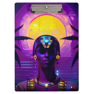 Synthwave Pharaoh Klemmbrett