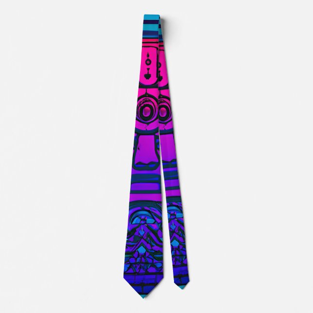Synthwave Pharaoh Krawatte (Vorderseite)