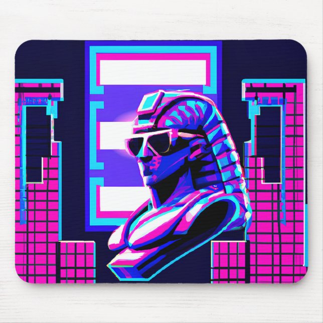Synthwave Pharaoh Mousepad (Vorne)