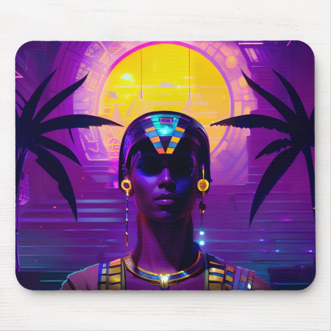 Synthwave Pharaoh Mousepad (Vorne)