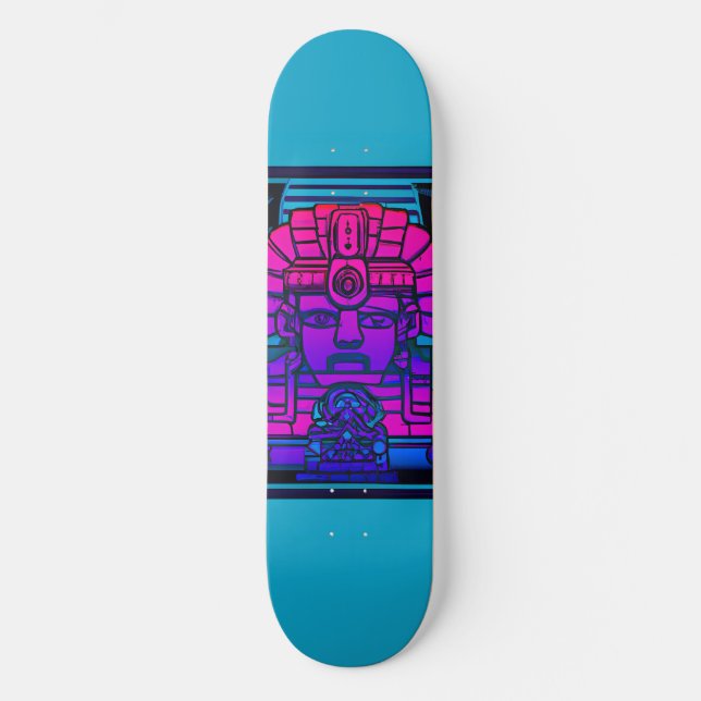 Synthwave Pharaoh Skateboard (Vorderseite)