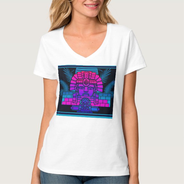 Synthwave Pharaoh T-Shirt (Vorderseite)