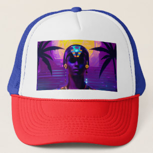 Synthwave Pharaoh Truckerkappe