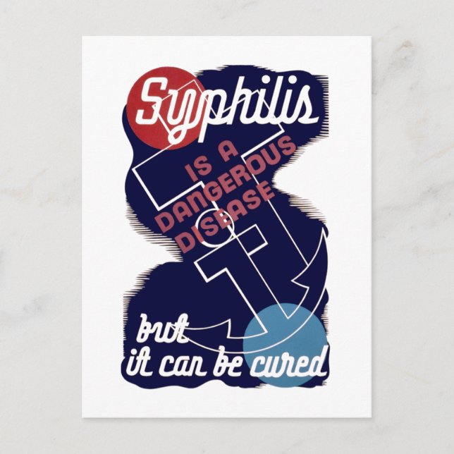 Syphilis ist eine gefährliche Krankheit Postkarte (Vorderseite)
