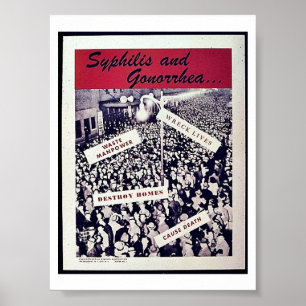 Syphilis und Gonorrhö Poster