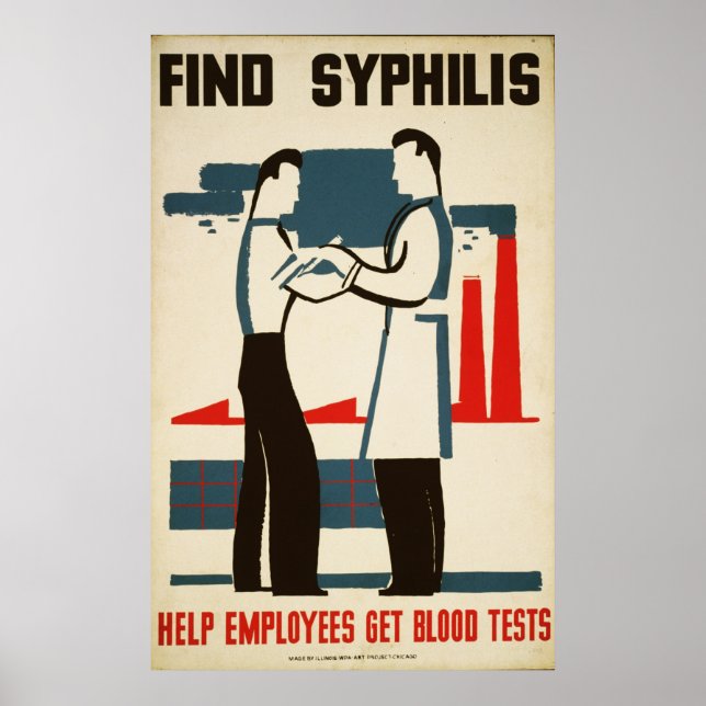 Syphilis Vintages Gesundheitspopster finden Poster (Vorne)