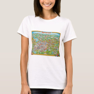 Syracuse New York Map T-Shirt